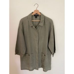 Tahari Linen Cardigan Sz L
